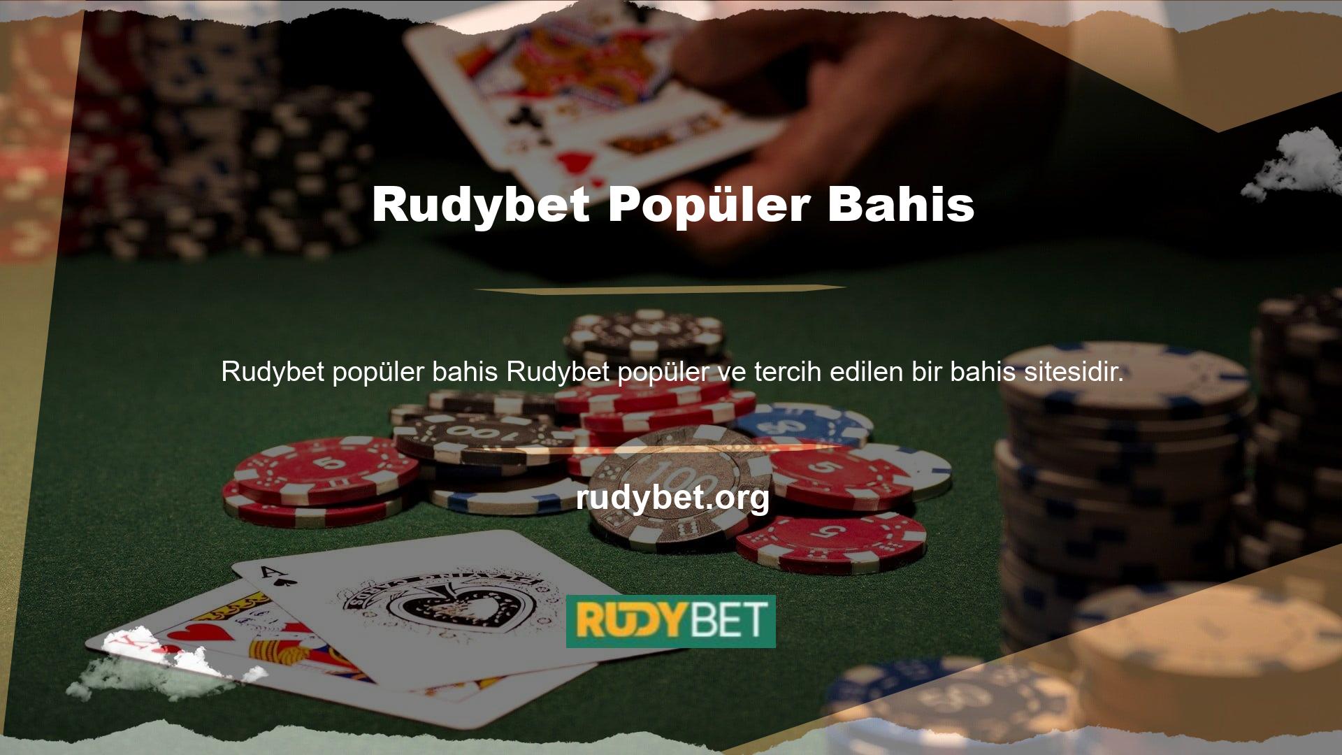 Site Rudybet arasında popülerdir, çünkü bahis seçenekleri arasında iyi bir denge sunar